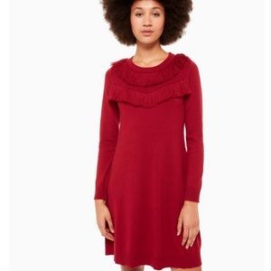 Kate Spade Fringe Sweater Dress size S NWT